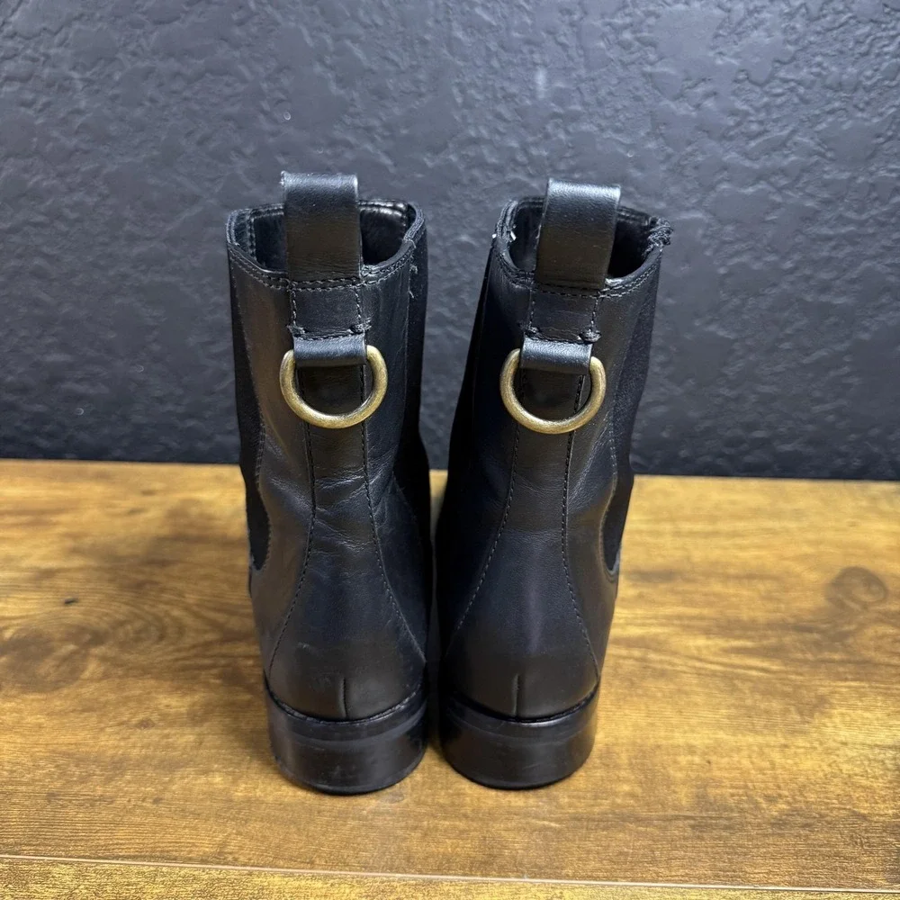 Cole Haan Nike Air D40586 Black‎ Leather Chelsea Ankle Boots Womens 6.5B